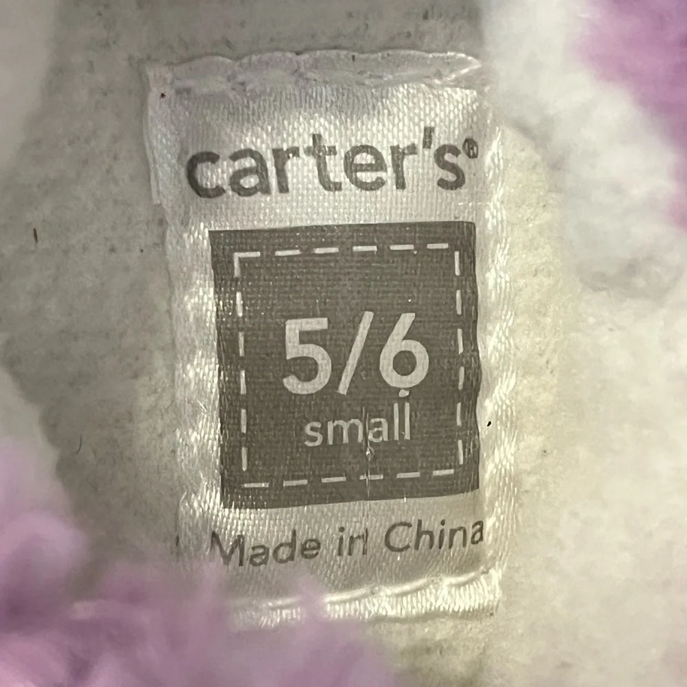 Carter’s Purple Fox Toddler Slippers